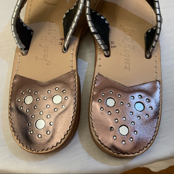 Jack Rogers Navajo Whipstitch Leather Sandals SZ 8 - Picture 6 of 8